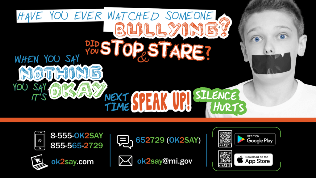 OK2Say Stop Bullying Promotional materials