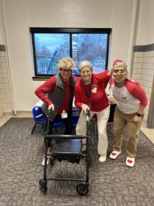 Three Oaks Public School Academy staff dresses up as elderly people to celebrate the 100th day of school.